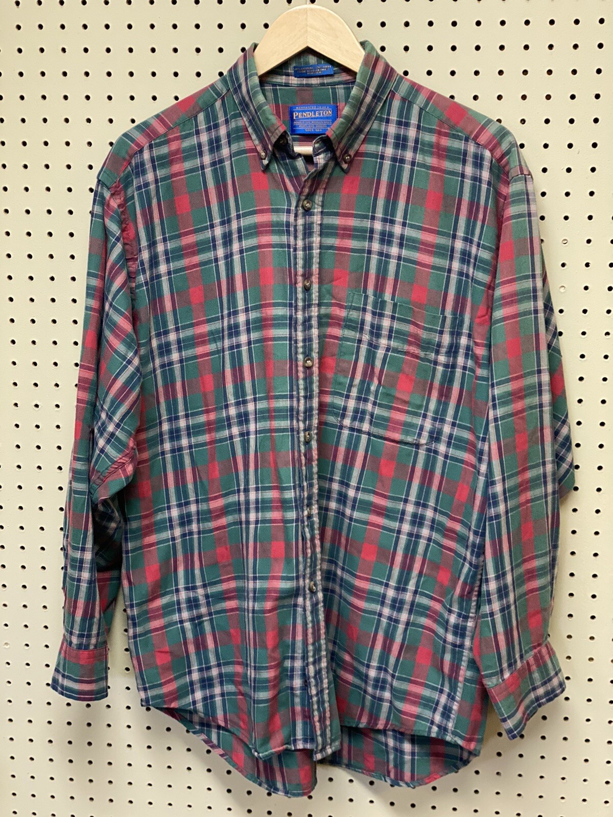 Pendleton Mens Medium Cotton Wool LS Button Shirt… - image 1