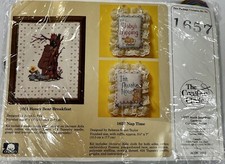 The Creative Circle Cross Stitch Needlepoint Kit Nap Time Pillows 1657