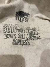 U.S Army Military Large LAUNDRY BAG Canvas Self Closing Ropeless NEW