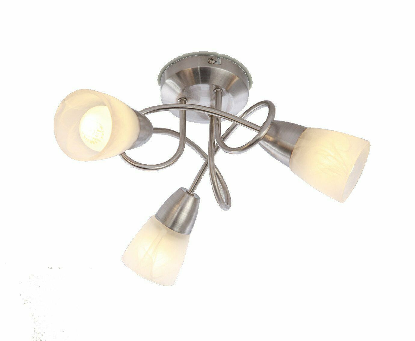 Globo Deckenleuchte 3-матовый никелевый светильник мощностью 40 Вт Leuchte Design alabaster Optik