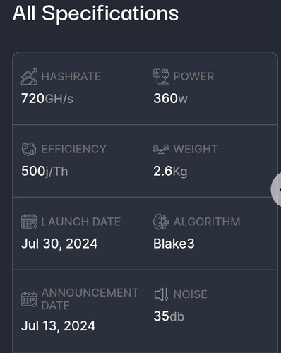 New Goldshell AL BOX II miner ALPH hashrate 720GH 360W Blake3 Alephium IN STOCK - Picture 3 of 3