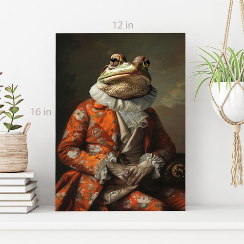 Frog as Human in Clothes Canvas Wall Art Picture Print Ready To Hang - Picture 5 of 5