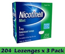Nicotinell Lozenge Mint 1mg - 204 Lozenges Pack 3 Expiry 07-2026