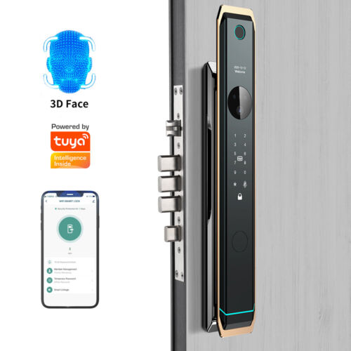 3D Face Recognition Tuya Wifi App Smart Lock Camera Key Biometric Fingerprint - Picture 1 of 8