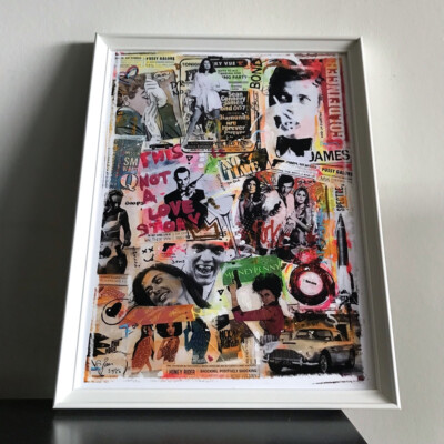 James Bond - Pop Art Kunst Bild 007 Roger Moore Sean Connery Girls Drink Casino