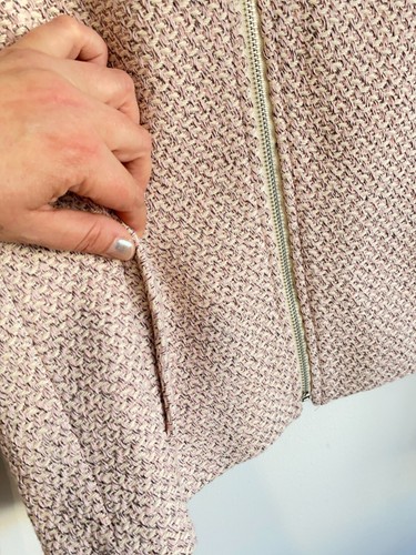 Esprit Blazer Jacket Womens Size 10 Pink Full Zip Round Neck Long Sleeve Work - Picture 5 of 15