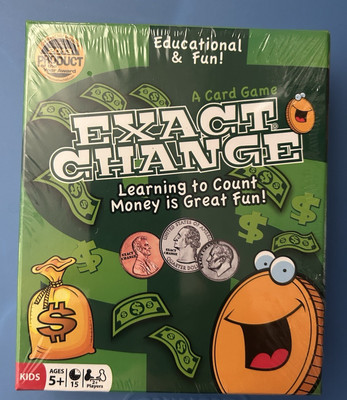 2013 Exact Change Card Game-Educational Money Counting Game for Kids NEW SEALED