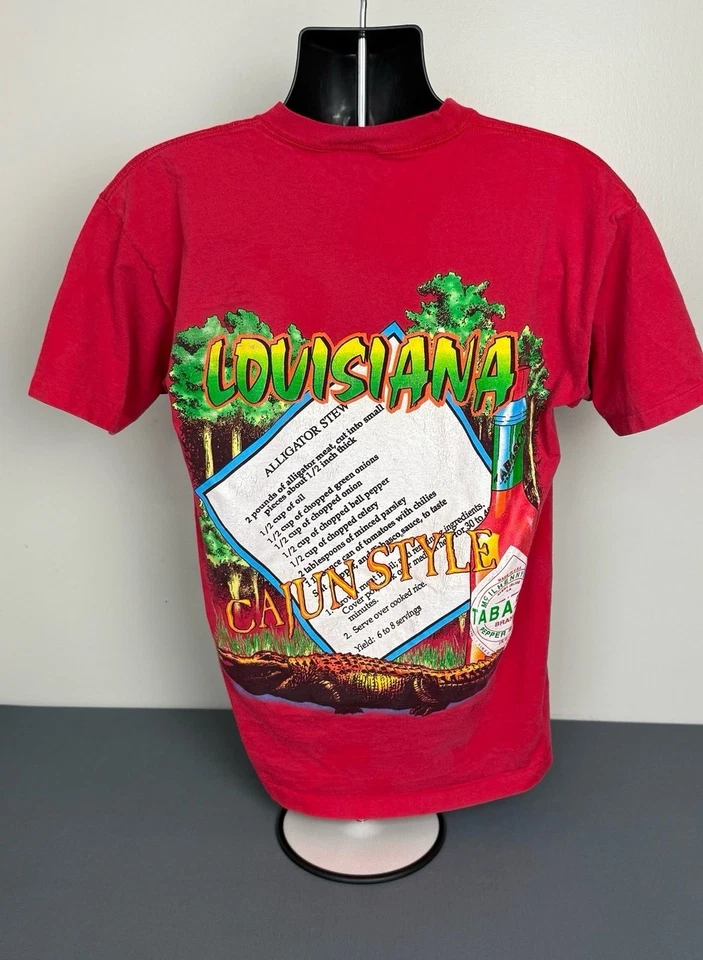 Винтажная футболка 1995 Tabasco двусторонняя популярный соус сделано в США размер средний - Изображение 2 из 4