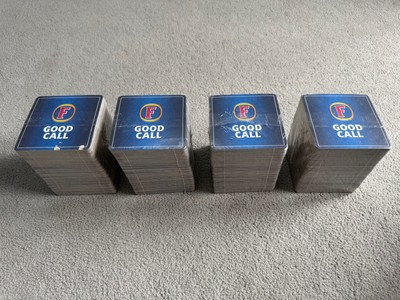 Foster's Bierdeckel Untersetzer Kneipe Bar ''Good Call'' Werbung - Großpackung Restposten