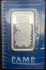 1 oz Pamp Suisse Lady Fortuna .999 Fine Silver Bar - In Assay Card