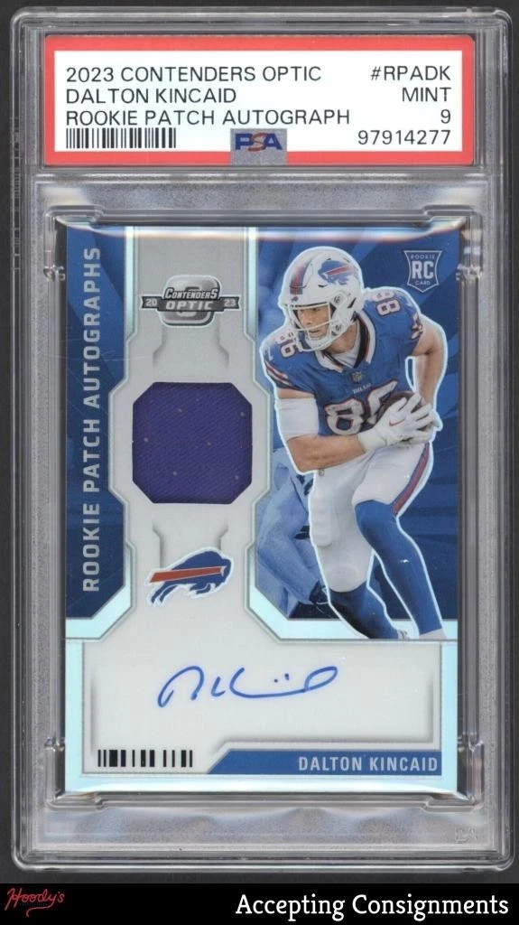 Dalton Kincaid Panini Contenders Optic Rookie Patch Autographs #RPADK Base