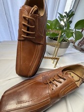 Stacy Adams 23274-03 Cognac Leather Oxford Square Toe Lace Up Men's Shoes 9