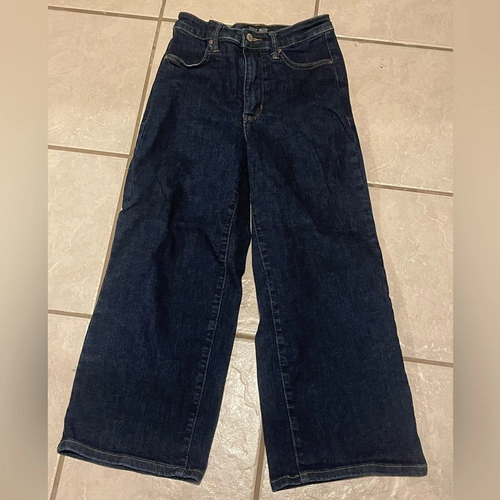 Jean Capri Funhouse Taille 3 Junior/ Femme, Bleu Denim Extensible, 20" Inseam