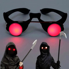 Halloween Red Eye Glasses Horror Glow In Dark Party Cosplay Costume Funny Props