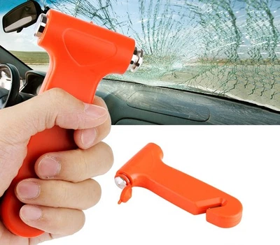MEDIAWAVE STORE Martello sicurezza frangivetro per auto camper lama taglia cinture con supporto
