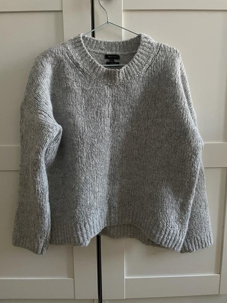 Women Massimo Dutti Sweater Grey Acrylic XS #MD37