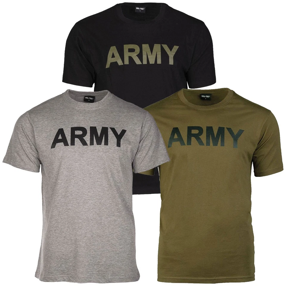 T-Shirt ARMY bedruckt US Armee Militär Sport BW Shirt mit Druck halbarm S-3XL - Bild 1 von 1