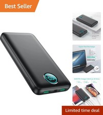 30800mAh Portable Charger with LCD Display - 25W PD Fast Charging Power Bank