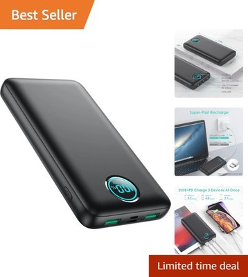 30800mAh Portable Charger with LCD Display - 25W PD Fast Charging Power Bank