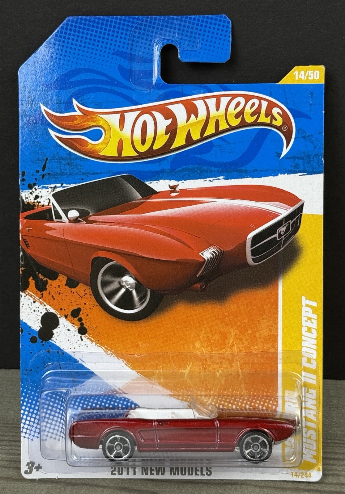 Hot Wheels ‘63 Ford Mustang Concept II 2011 New  Model #14 Red