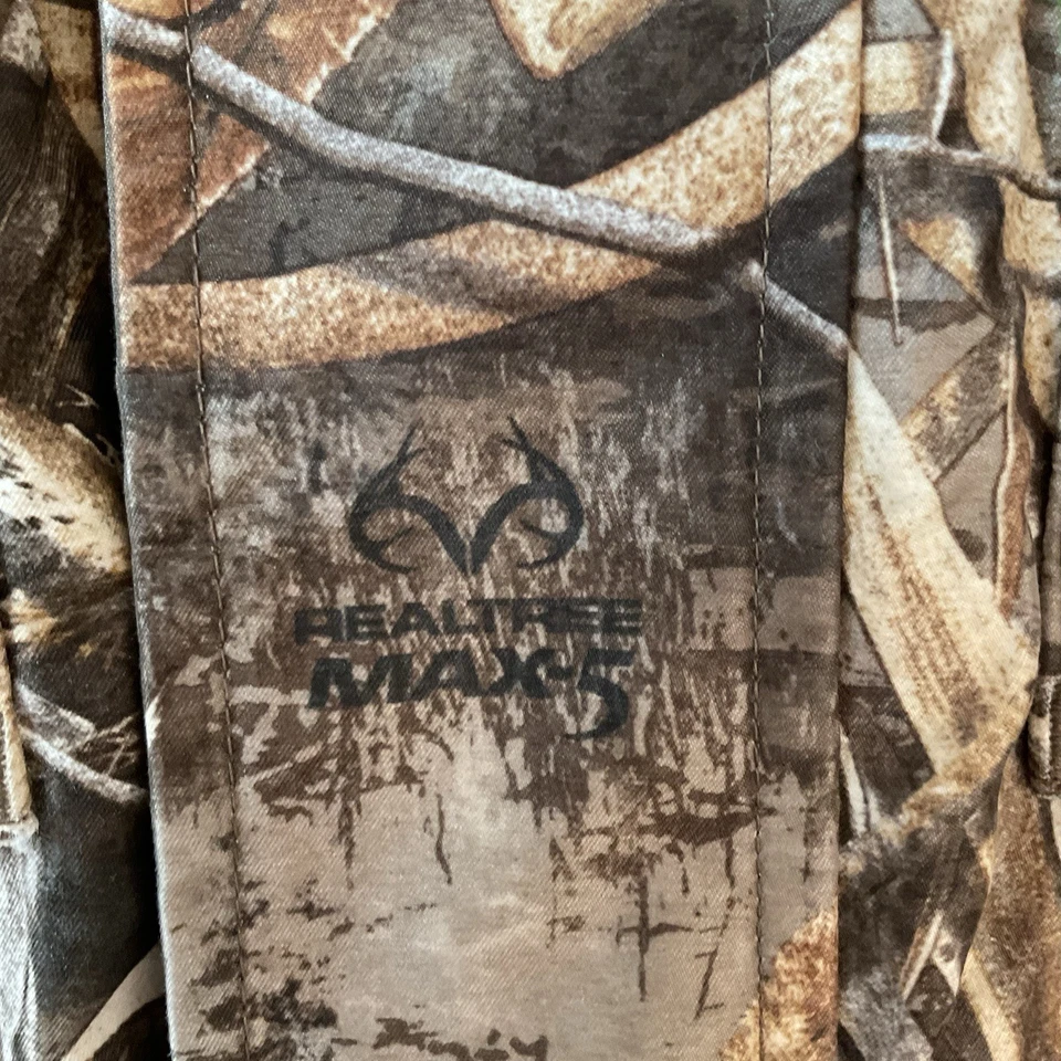 Magellan Outdoors Insulated Jacket Mens XL Camouflage Hood Realtree Max 5 Hunt - Image 4 of 4