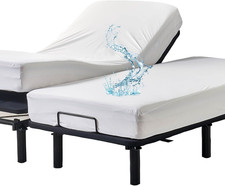 Waterproof Split King Mattress Protector for Adjustable Bed 2Pcs Mattress Cover