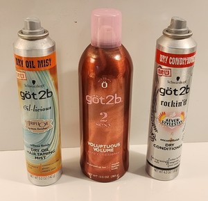 Lot Got2b  2 Sexy Voluptuous Volume~Aero Foam Hair Conditioner & DRY OIL,  READ 