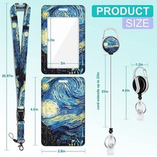 Id Badges, Cute Badge Holder with Retractable Reel Clip