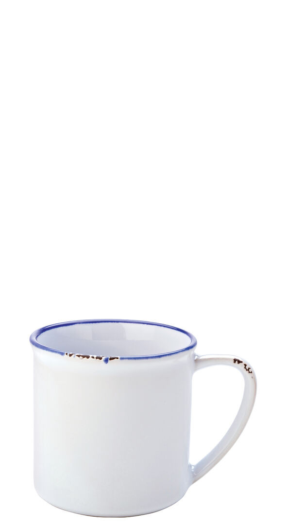 Drinking Mug Avebury Rimmed Enamel Tableware Blue Bar13.5Oz (38Cl) Pack Of 12