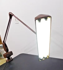 Vtg Dazor Floating Adjustable Table Clamp On Drafting Light Desk Lamp P-2134-16