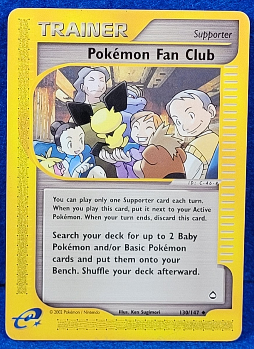 Pokémon Fan Club Aquapolis e-Series NM 130/147 Regular Pokémon Uncommon Vintage