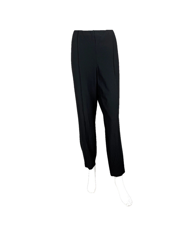 EILEEN FISHER Washable Stretch Crepe Seamed Pants Nice!! Black Large - NTSF