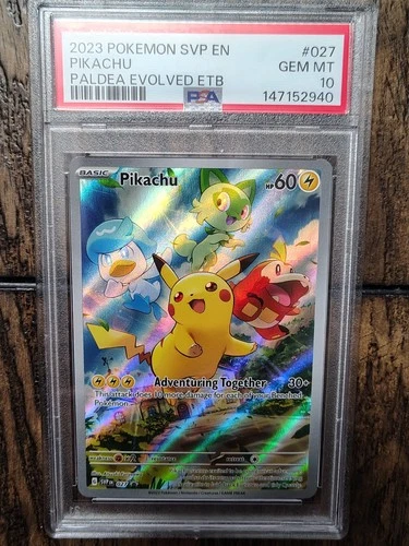 2023 Pokemon SVP EN-SV Black Star Promo Pikachu Paldea Evolved Etb PSA 10 #027