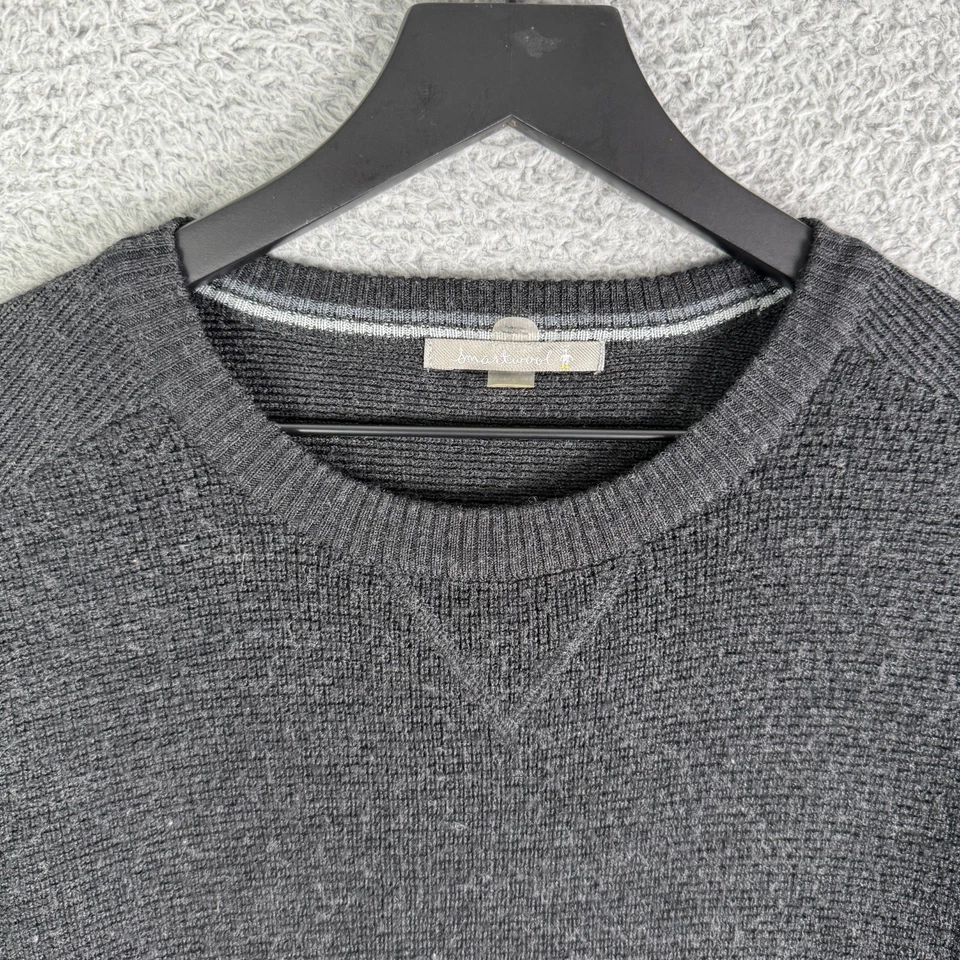Smartwool Cheyenne Creek Merino Wool Knit Sweater Men's Large Crewneck Gray - Image 3 of 4
