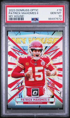 2023 Panini Donruss Optic My House! Patrick Mahomes II #19 PSA 10 Prizm Holo