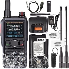 RT-580G GPS Bluetooth Dual Band Waterproof Ham Radio with Aviation Band Rec...