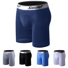 Herren Große Größen Unterhose Atmungsaktiv Eis Seide Dünn Boxershorts Beutel