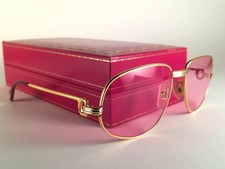VINTAGE CARTIER ROMANCE VENDOME 54MM FRANCE 18K GOLD PLATED SUNGLASSES