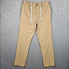Chubbies Pants Mens Small Tan Khaki Everywear Performance Lightweight Drawstring