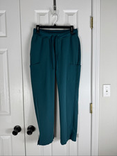 Mandala Green Womens Jogger Scrub Bottoms Size P-S