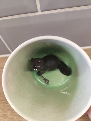 Spademan Keramik Animug Biber Überraschung Glocke 3D Figur Tee/Kaffee Becher 