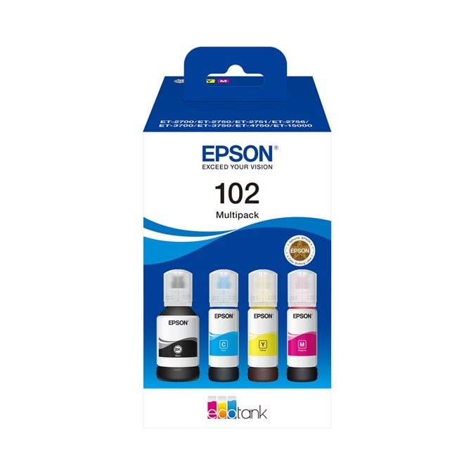 Genuine Epson 102 Refill Ink Bottles for EcoTank ET-4750 ET-4850 ET-4856 ET-4950 - Image 10