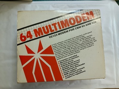 Commodore 64 / 128 MultiModem Boxed Vintage UNGETESTET SELTENES MODELL UK Spec Modem