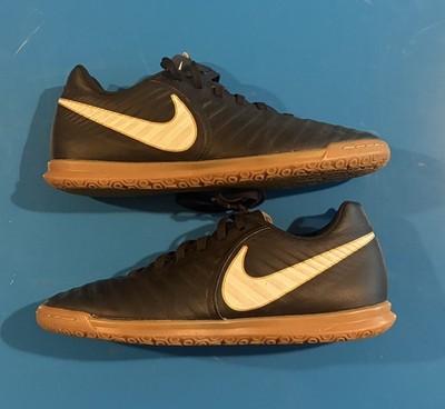 Nike Tiempo X Rio IV IC Black Indoor Soccer Futsal Turf Shoes Men's Size 6
