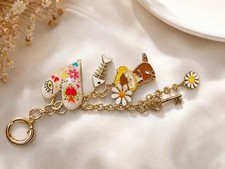 Gold Tone Bag Charm/Key Chain