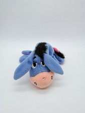 Vintage Eeyore Mattel Arcotoys Bean Bag Plush Disney Blue Purple Detachable Tail