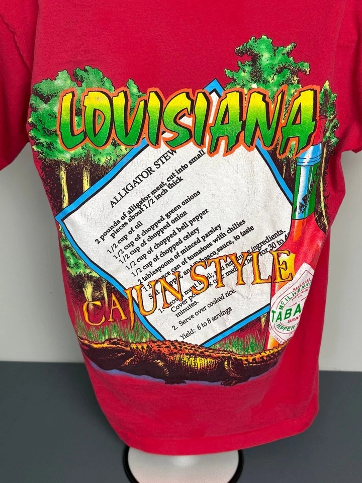 Винтажная футболка 1995 Tabasco двусторонняя популярный соус сделано в США размер средний - Изображение 3 из 4