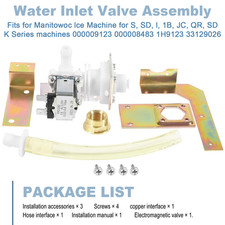 000009123 Water Inlet Valve Assembly 120V 60Hz 5W for Manitowoc Ice Machine