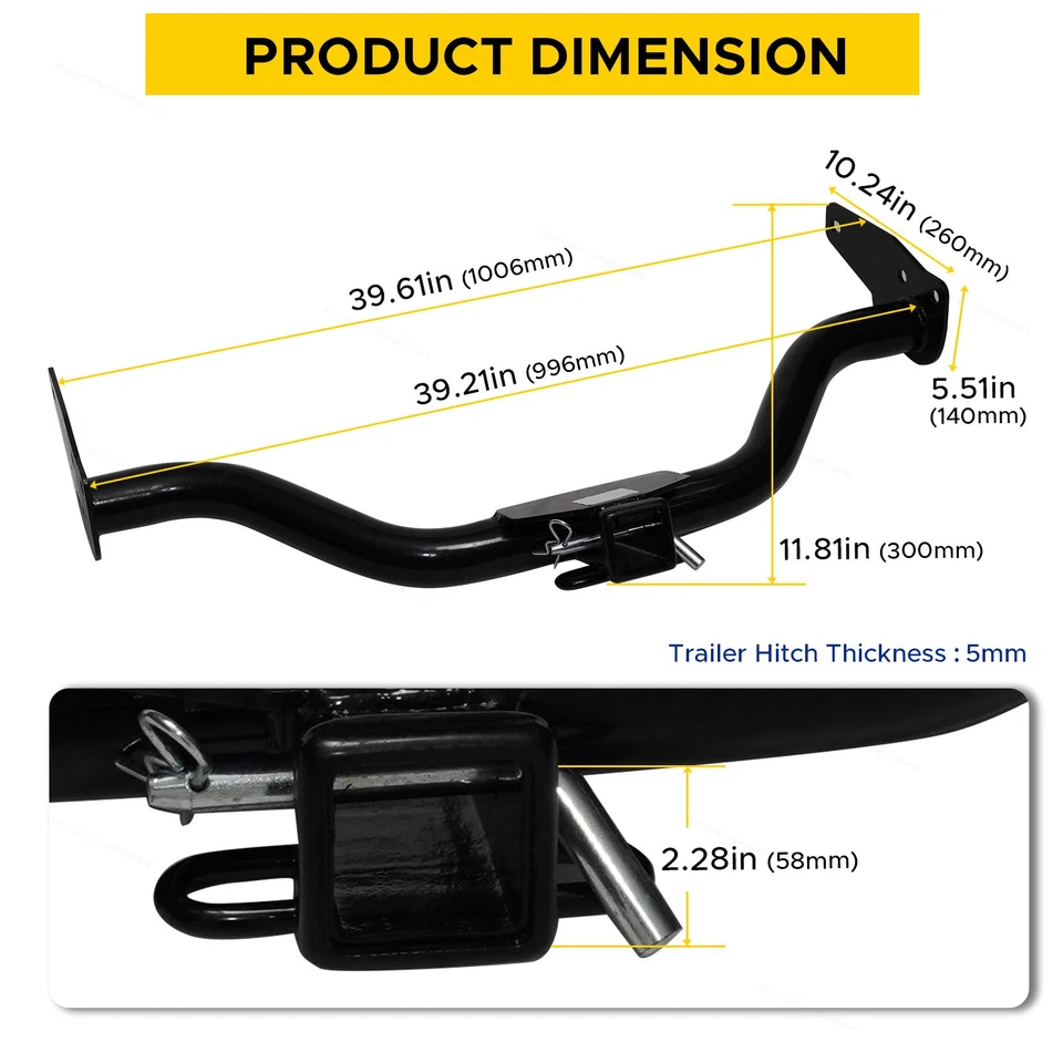 Fits 2005-15 Nissan Xterra 2" Class 3 Trailer Hitch Receiver Rear Bumper Towing Foto 3 de 4