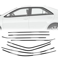 Stainless Steel Window Trim Chrome Delete For Toyota Camry 2012-2014 Black Wi...